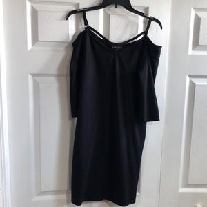 Black dress. Open shoulder.  Size Large